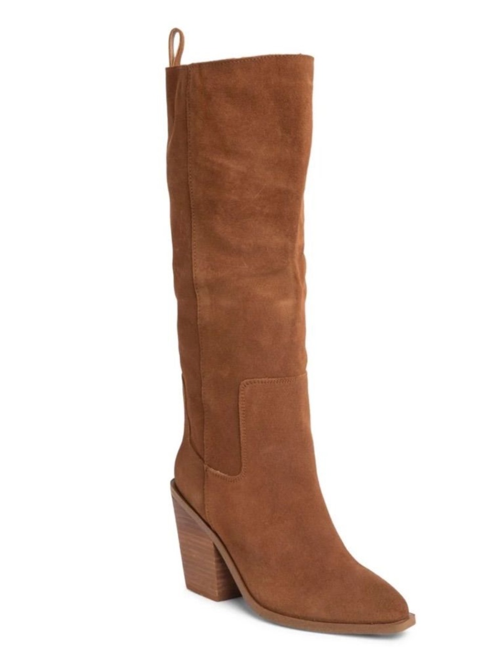 Steve Madden Seven Brown Suede Knee High Cowboy Boots